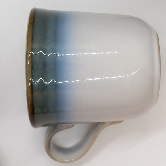 4 VINTAGE BLUE GRAY OMBRÉ NORITAKE JAPANESE STONEWEAR COFFEE TEA MUG CUPS - Picture 2 of 9